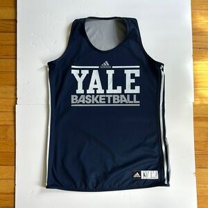 Adidas Navy Yale Basketball Reversible Jersey Tank Large